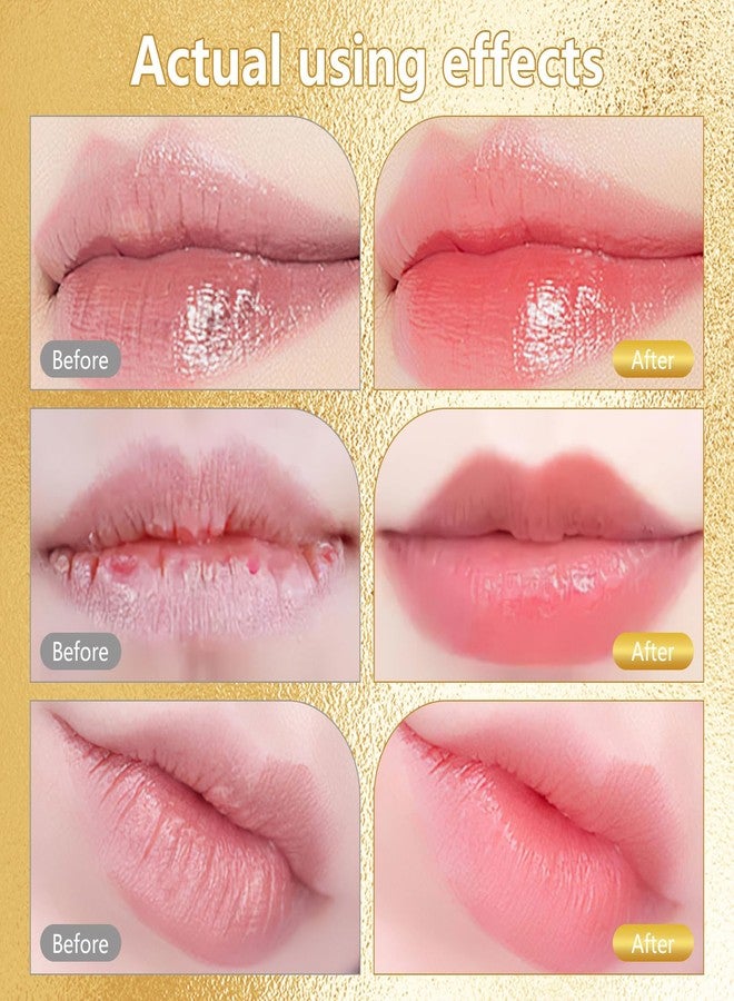 Iiglitch Transferproof Color Changing Lipstick, Gold Foil Moisturizing Glossy Shine Lip Gloss, Gold Crystal Color Changing Lipstick, Warm Change Color Change Lip Stick for Women Deep Nourishment (2Pcs) - Image 4